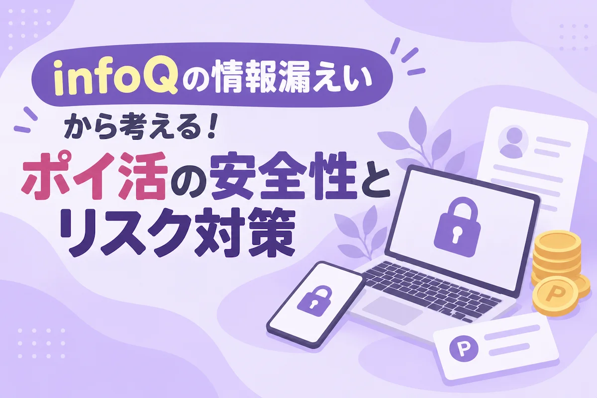 infoQの情報漏えいから考えるポイ活のリスク対策を表したアイキャッチ画像